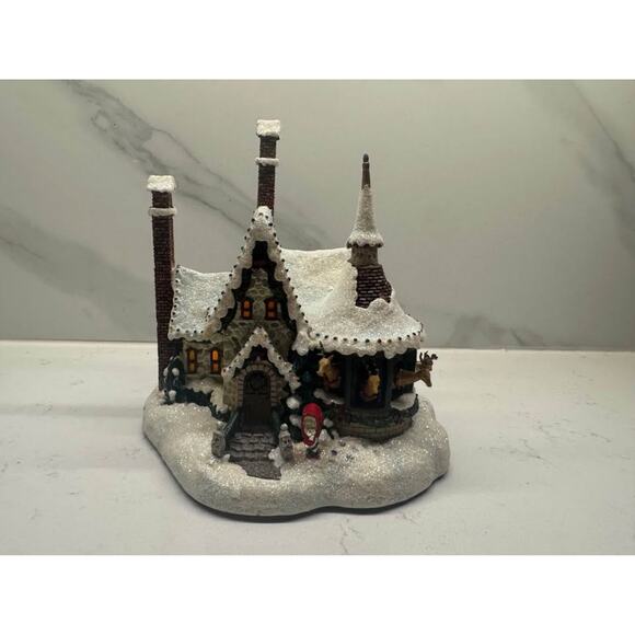 Hawthorne Village Thomas Kinkade Reindeer Barn Christmas Village - Picture 1 of 5